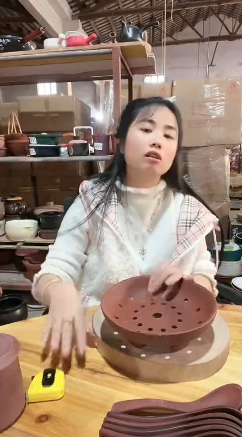 陶瑕疵20紫砂蒸架打磨裂色差变形