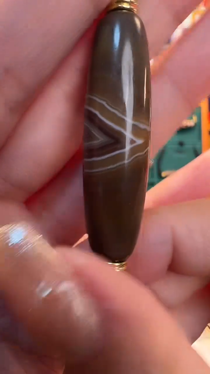 玛瑙/玉髓（覆膜）颈饰合金29.（微瑕）