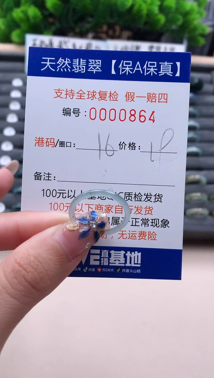 未镶嵌戒指翡翠864