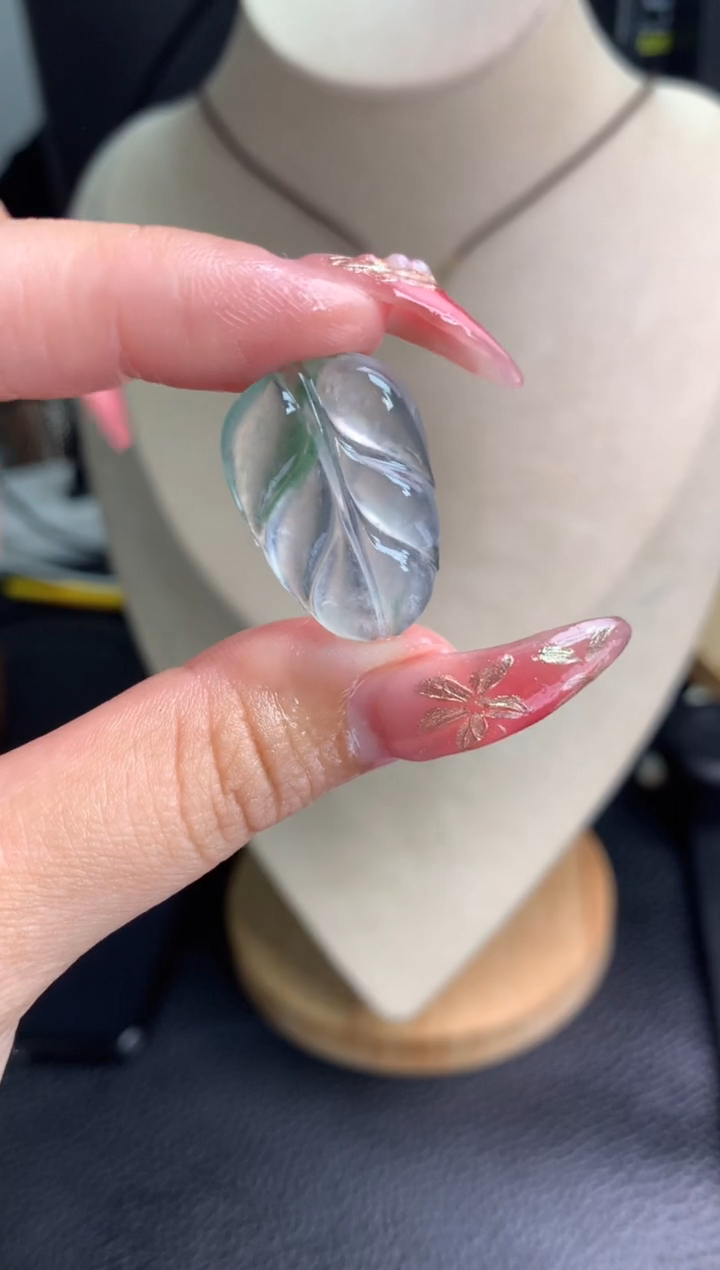 定制翡翠未镶嵌26/17/4叶子