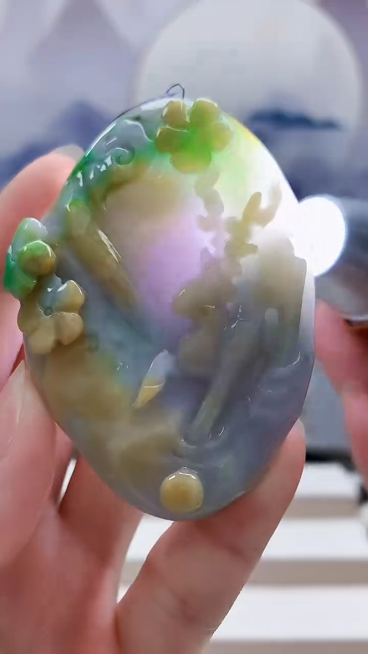 未镶嵌定制翡翠5160ry-毛货挂件32