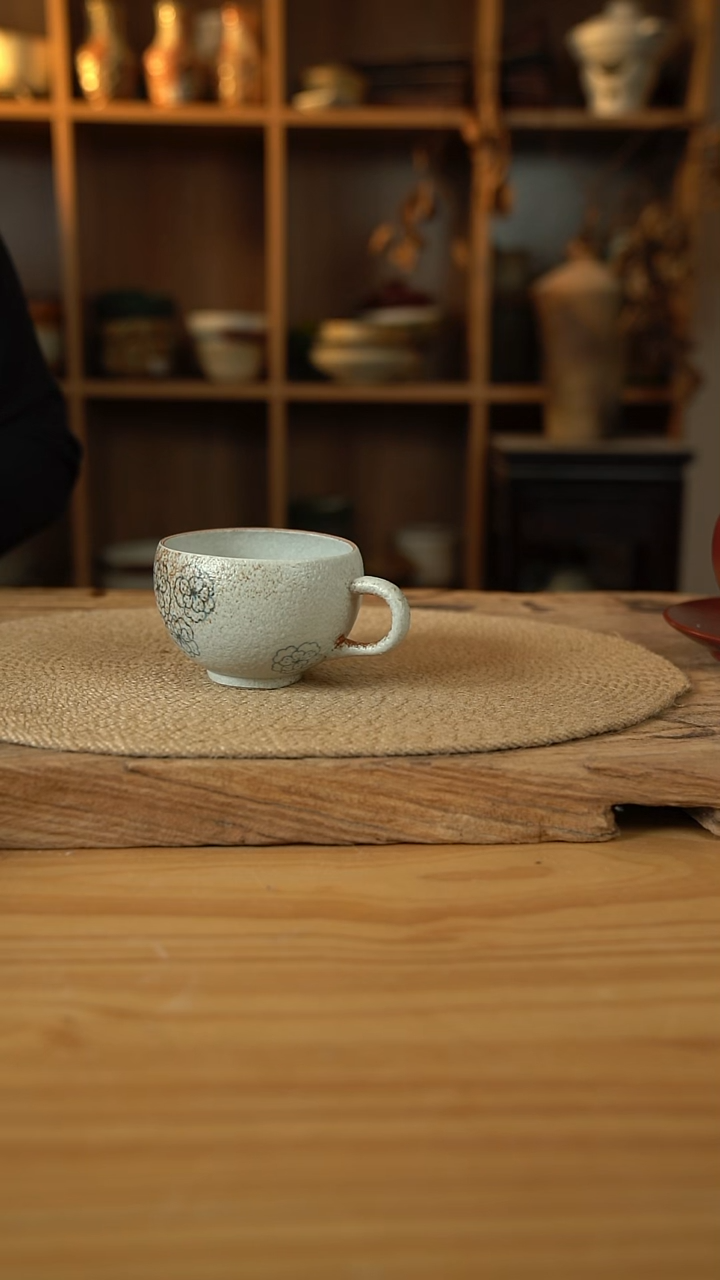 908手绘系列的蛋壳杯1个