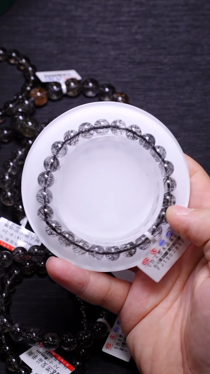 【闪购商品】水晶单圈未镶嵌Q031黑发晶单圈7mm