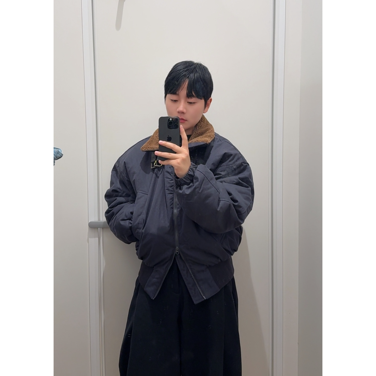 JH短款宽松复古毛领设计保暖棉衣外套