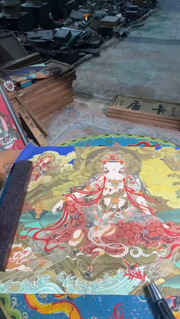 装裱画卷轴画旭旭的唐卡