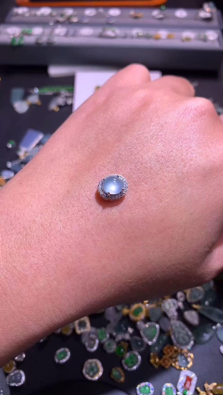 【闪购商品】翡翠吊坠(不含链)银S925镶嵌1