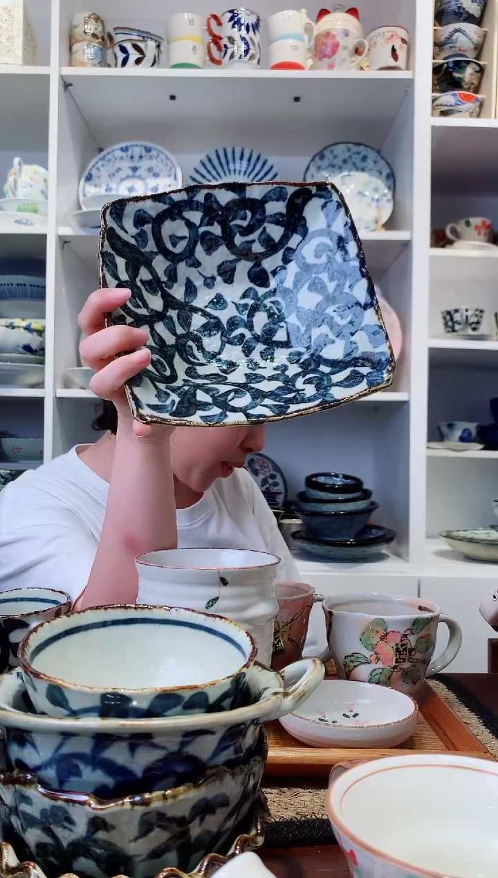 陶瓷章鱼唐草多用钵