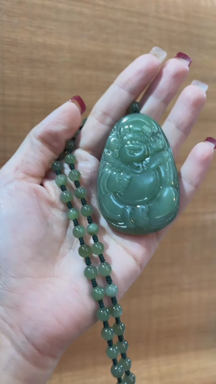 【闪购商品】和田玉（碧玉）吊坠未镶嵌财神爷