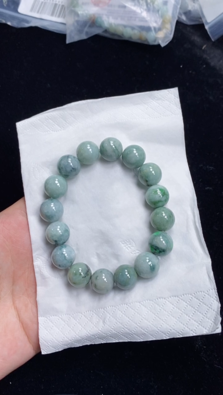 未镶嵌手串翡翠178号链接天然缅甸翡翠A货一物一证