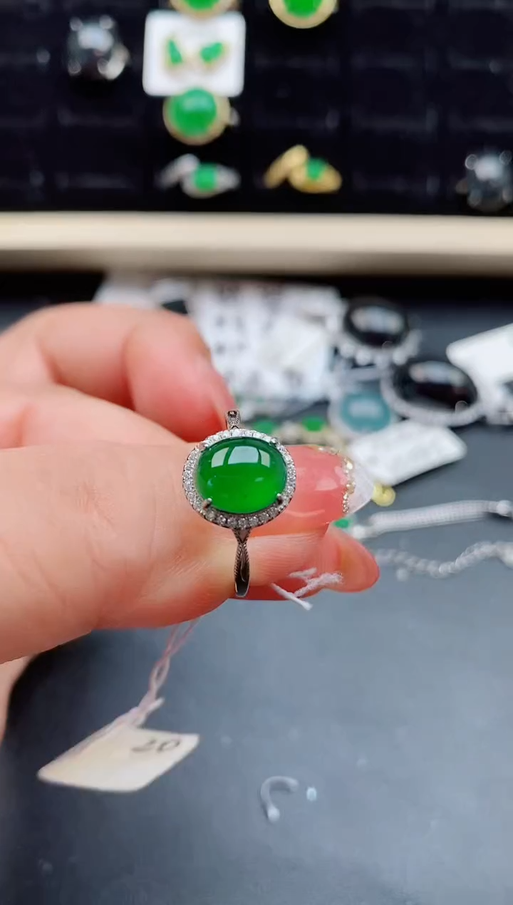 【闪购商品】翡翠戒指银S925镶嵌1212121