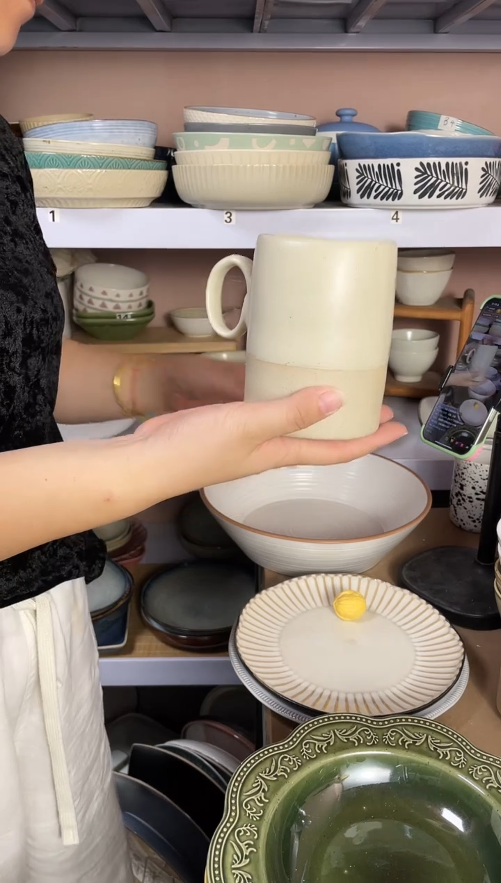 瓷微瑕（1个装）粗陶杯子