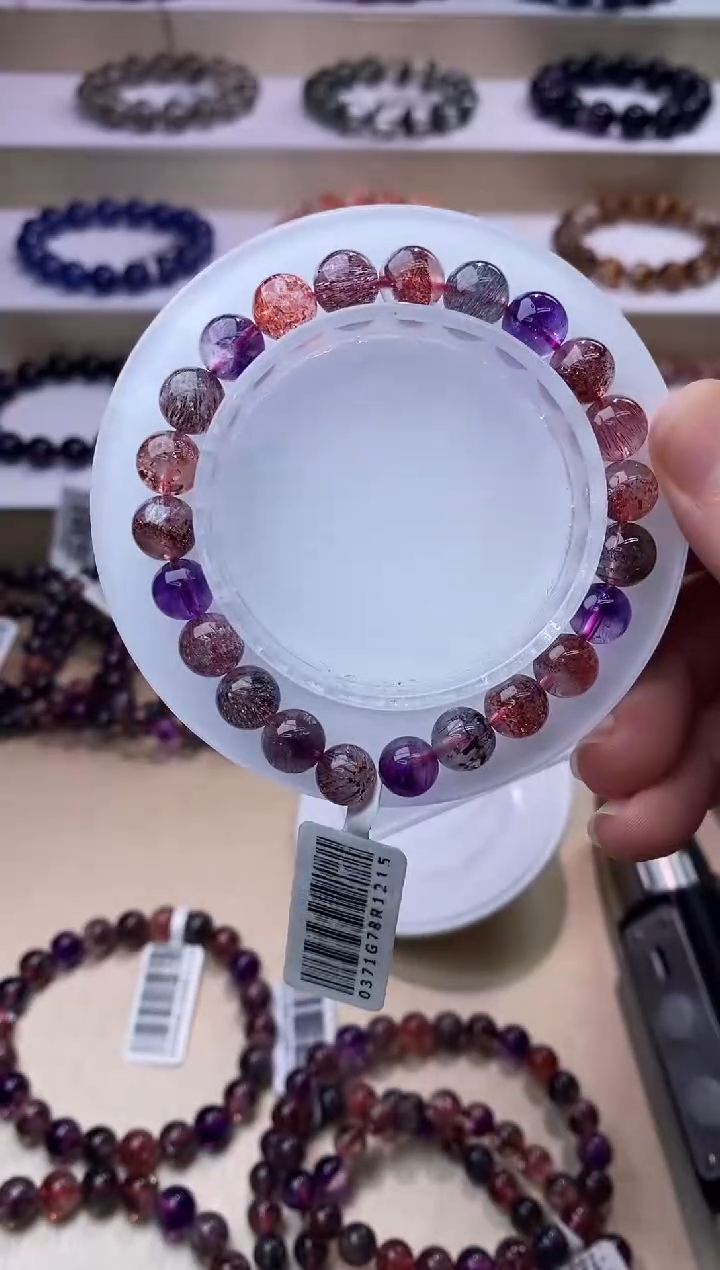 【闪购商品】水晶手链未镶嵌黑加仑超七单圈8m+