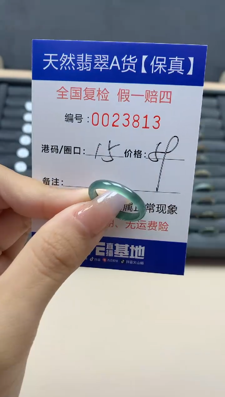 【闪购商品】翡翠戒指未镶嵌天然23813