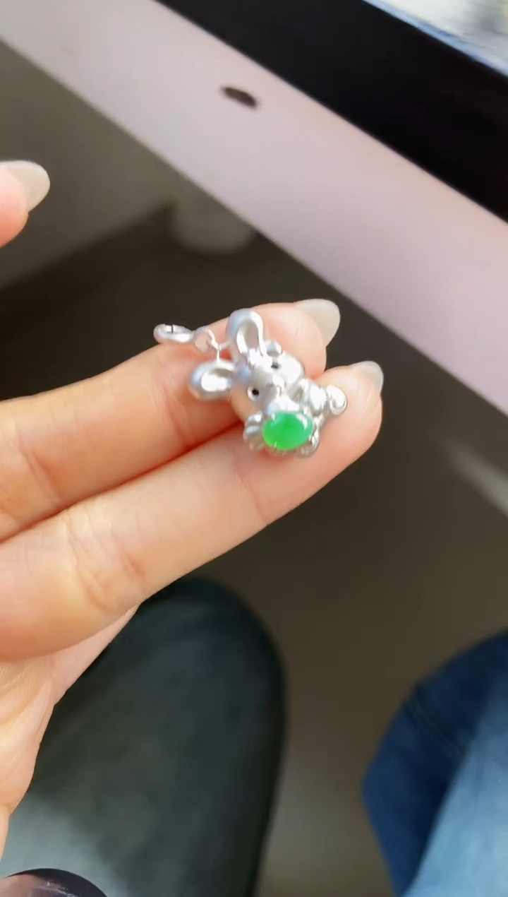 颈饰银S925镶嵌翡翠12