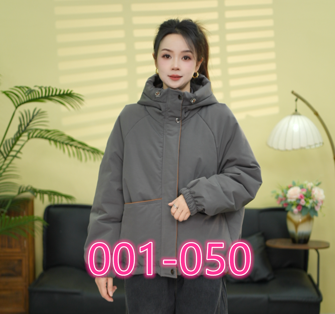 【039-050】2025冬装新款时尚休闲棉衣外套女装