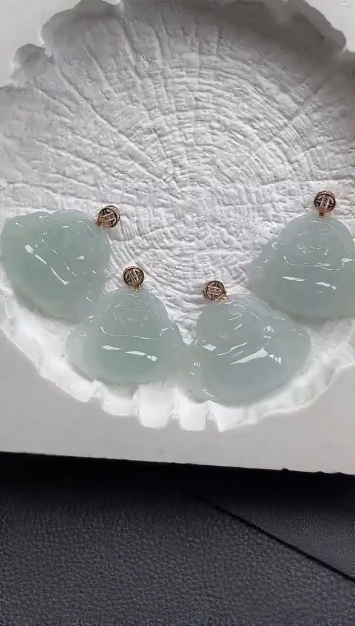 【闪购商品】翡翠颈饰18K金镶嵌佛公多样性发一