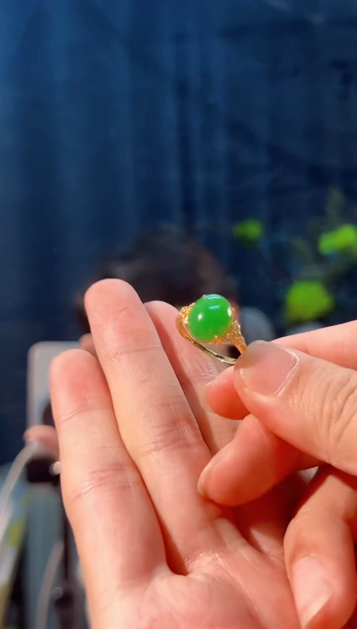 颈饰18K金镶嵌翡翠 缅料A货/支持复检/一件