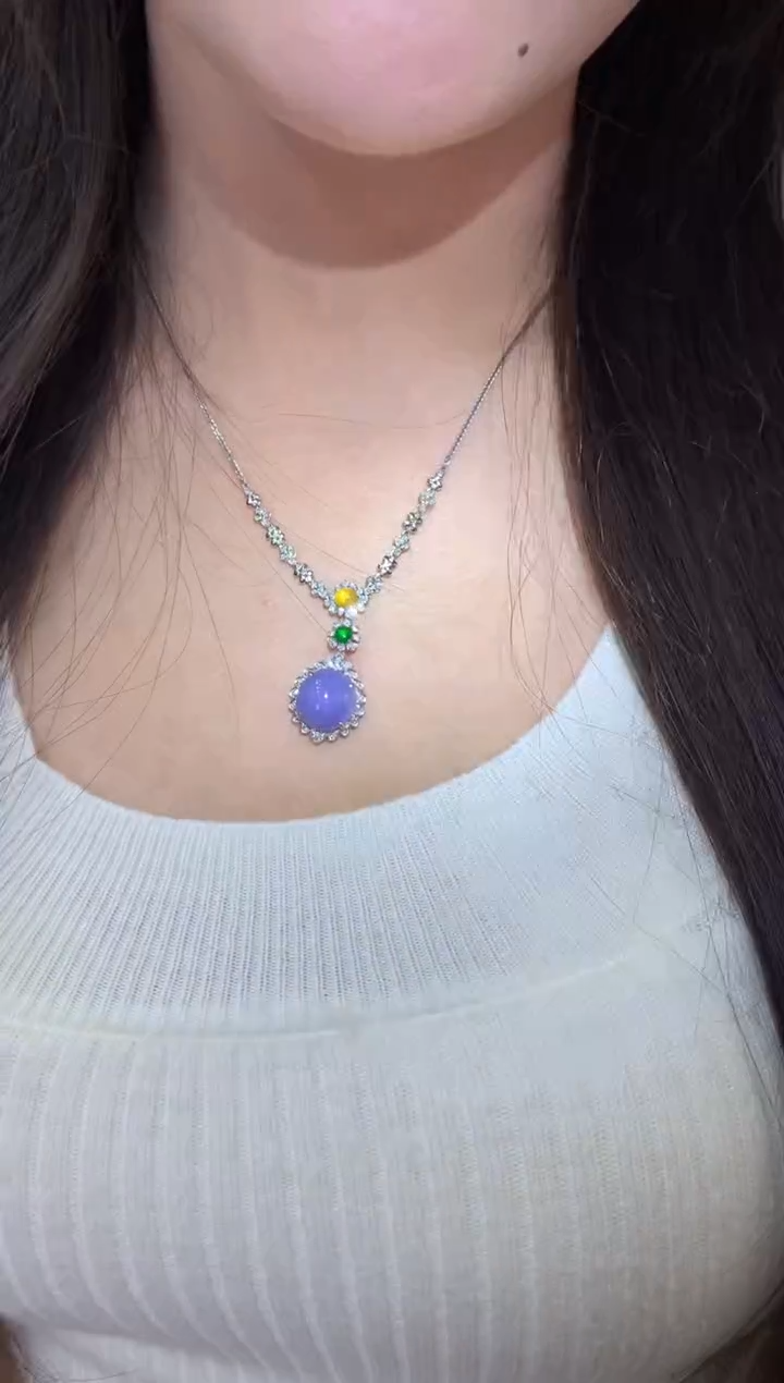 【闪购商品】翡翠颈饰18K金镶嵌|不退不换