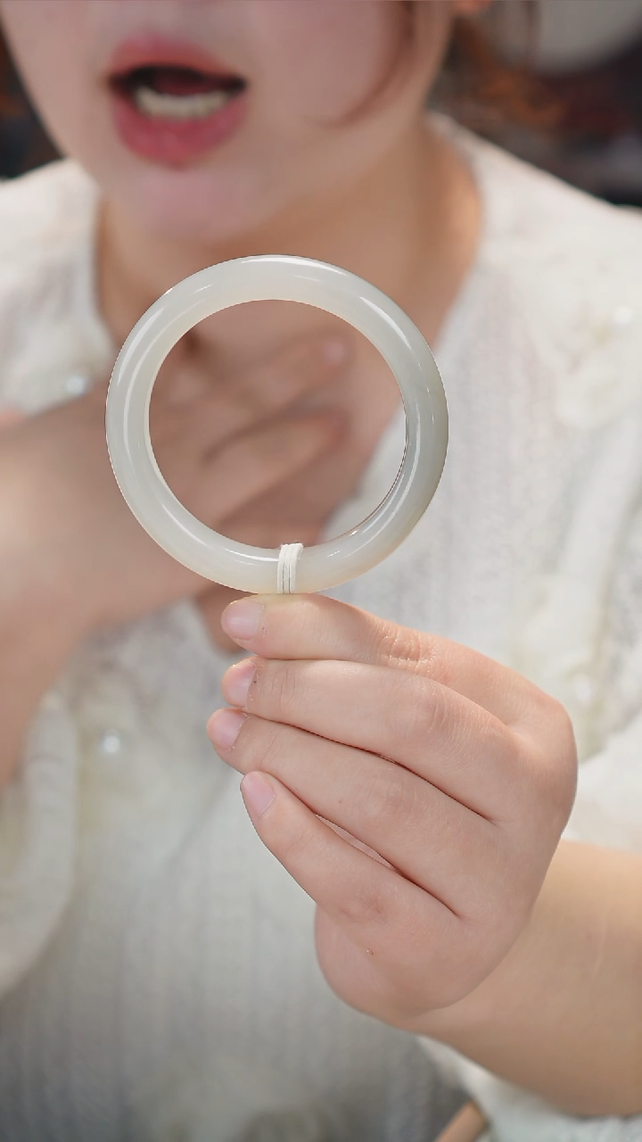 【闪购商品】和田玉手镯未镶嵌27【柚子来啦】和田玉拍一发一58