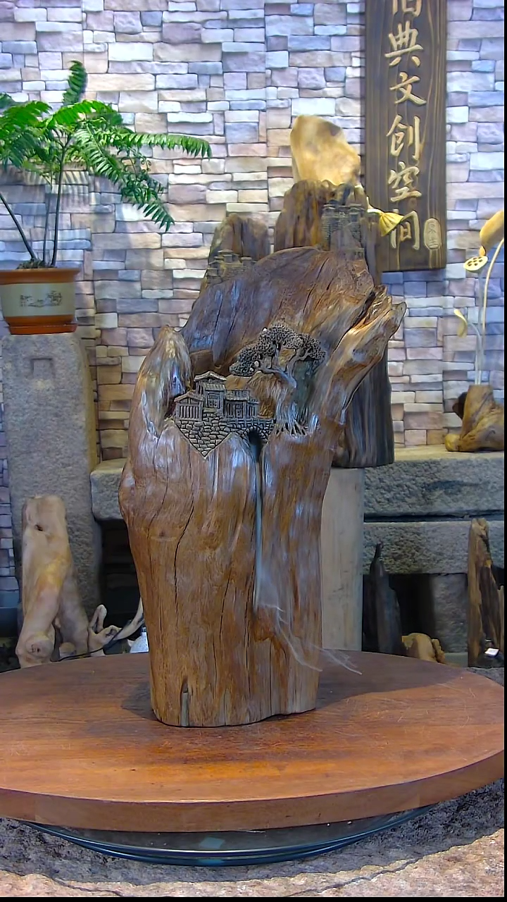 【闪购商品】木木雕柳杉瘤包料倒流香摆件