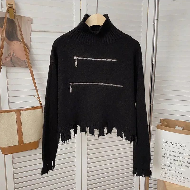 L衣长46    2226【流苏曲】毛衣