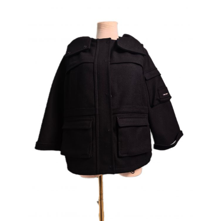 【一件8折】缪缪/大衣/95新/丝缎、羊毛、亮片/[251207MS]