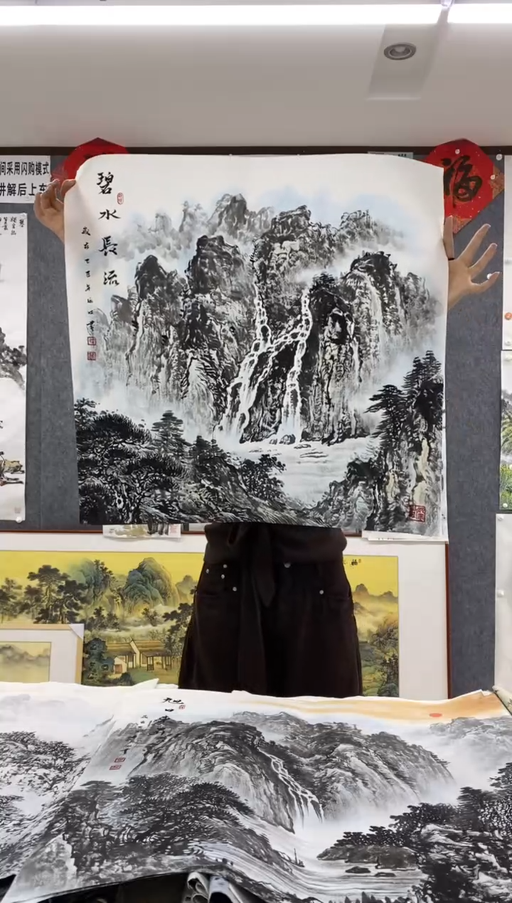 国画福利！沈泳江手绘 四尺斗方68*68cm