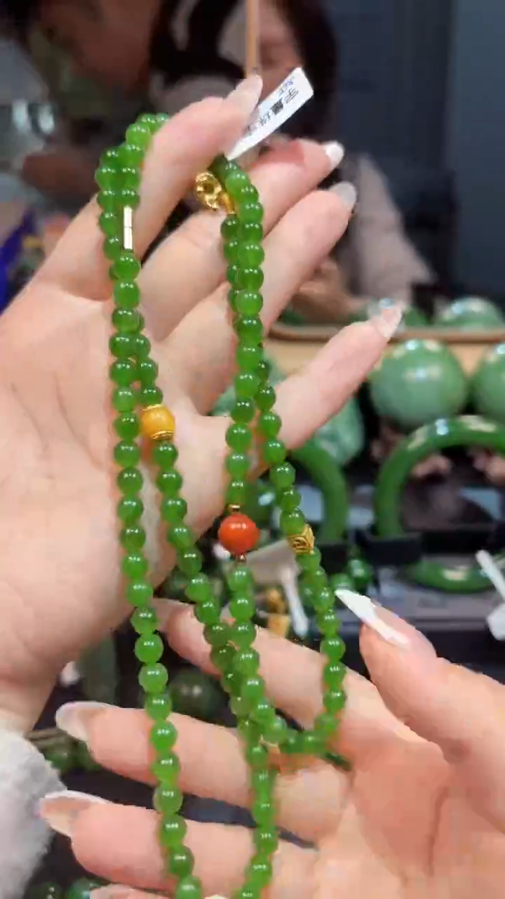 【闪购商品】和田玉（碧玉）颈饰银S925镶嵌1