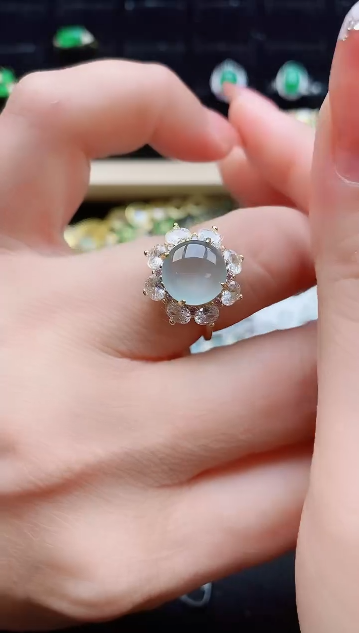 【闪购商品】翡翠戒指银S925镶嵌1212