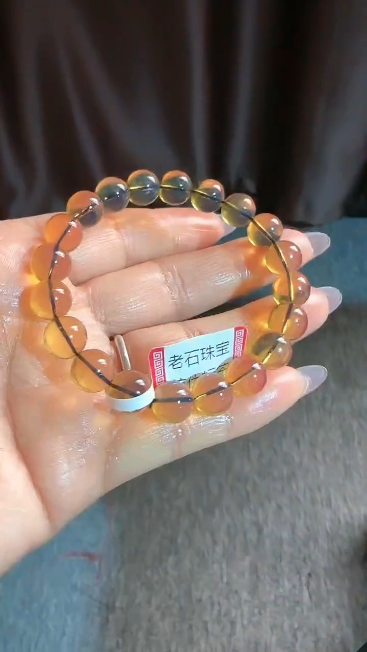 【闪购商品】琥珀手链未镶嵌规格9蓝珀手串#96