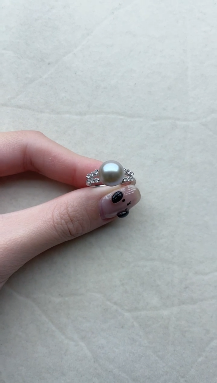 【闪购商品】海水珍珠戒指银S925镶嵌28