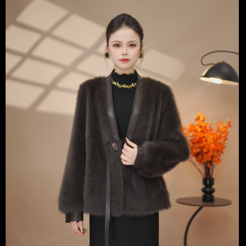 【明星同款】轻奢设计师网红新款百搭洋气休闲保暖女士外套