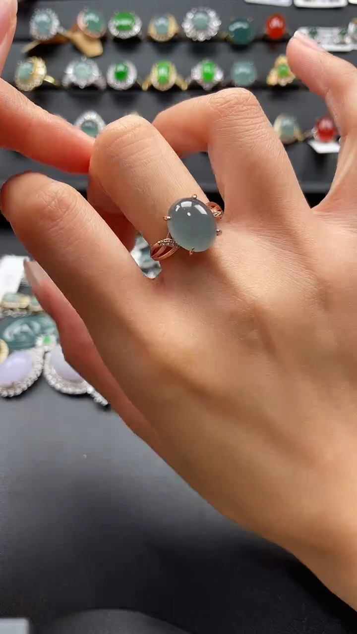 【闪购商品】翡翠戒指银S925镶嵌568765658