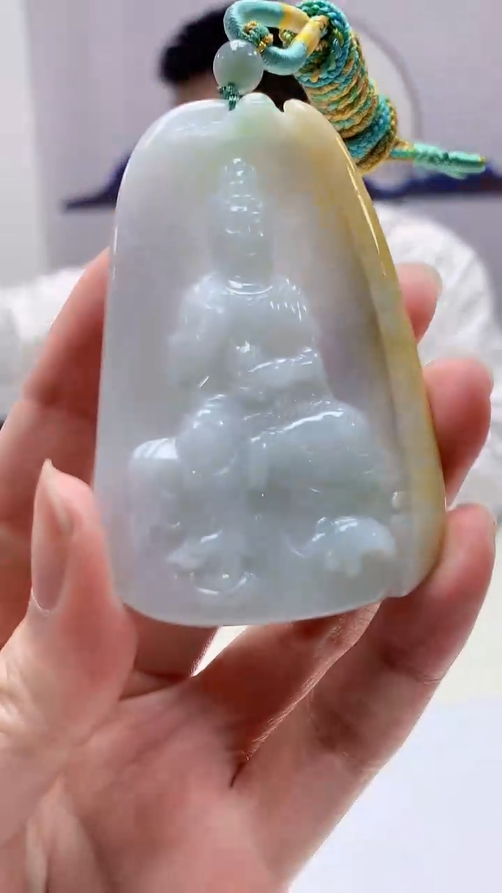 【闪购商品】定制翡翠未镶嵌5028zm-毛货挂件42观音