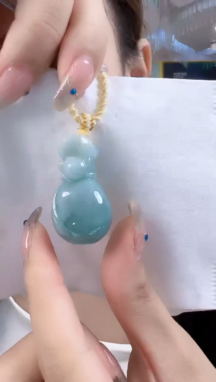 翡翠未镶嵌吊坠(不含链)孤品翡翠A货钱袋子吊坠