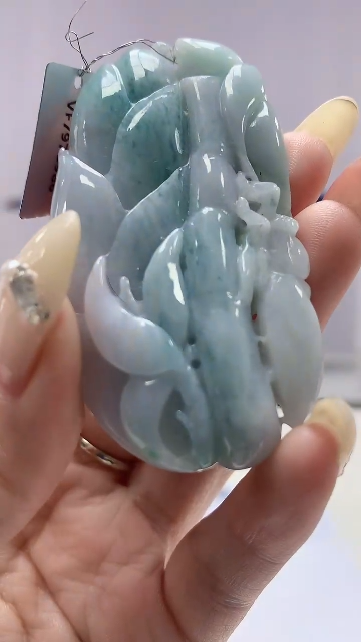 【闪购商品】定制翡翠未镶嵌0405DD-毛货挂件51