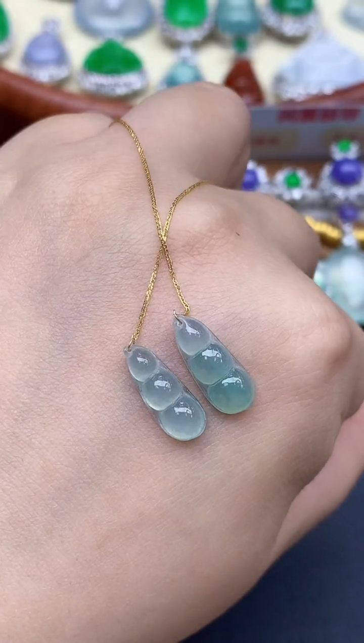 18K金镶嵌翡翠耳饰218-中国好珍宝