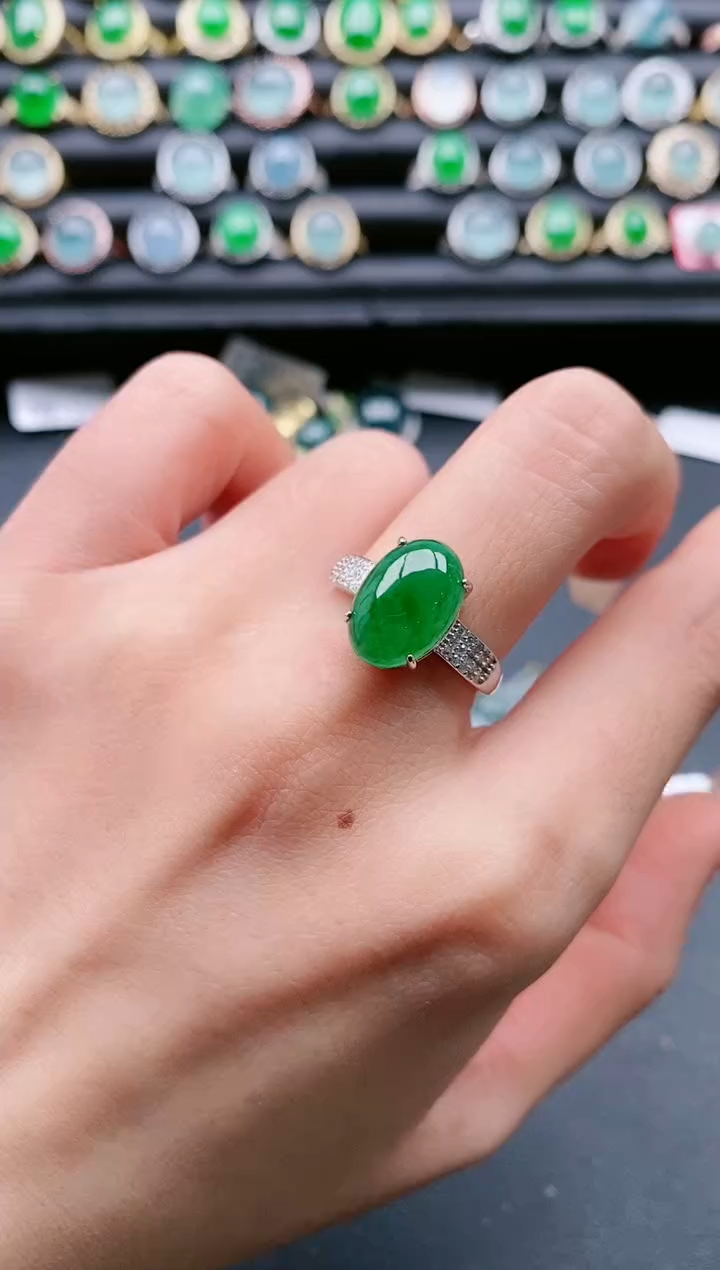 【闪购商品】翡翠戒指银S925镶嵌11111