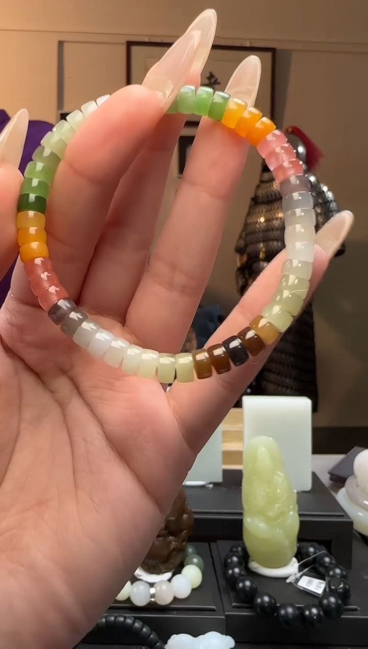 【闪购商品】和田玉多宝药片未镶嵌手串（多样性发货）