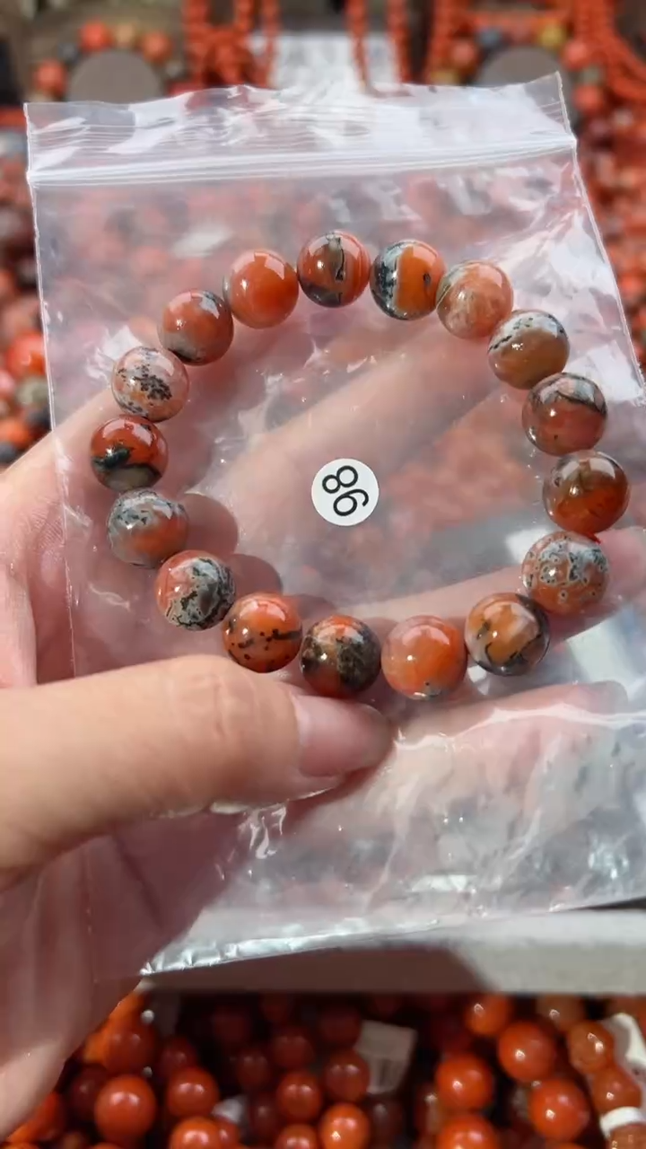 南红玛瑙未镶嵌手串11+