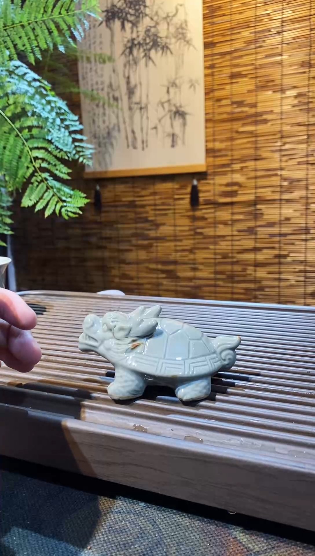  【山隐青瓷】微瑕柴烧茶宠摆件