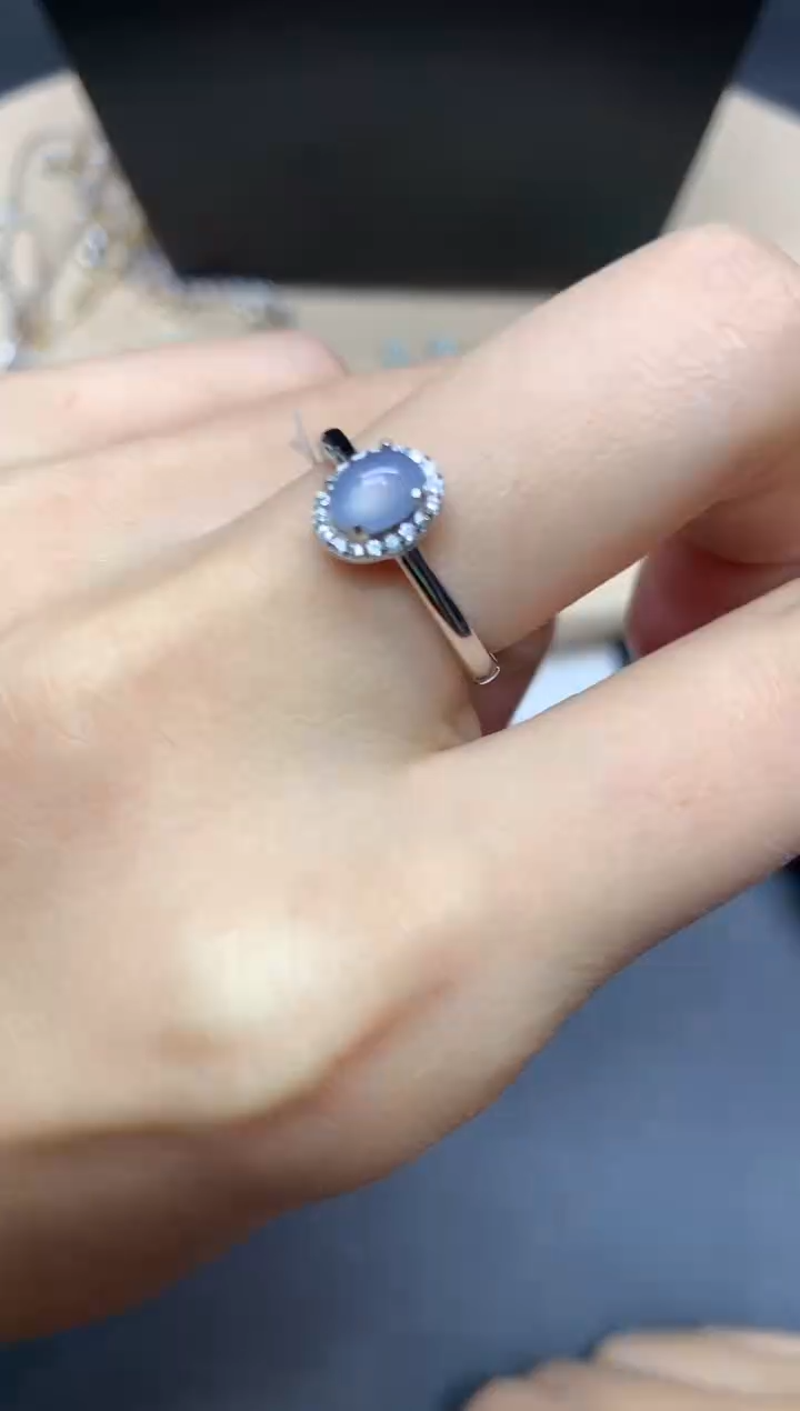 【闪购商品】翡翠戒指银S925镶嵌蛋面【无服务费】