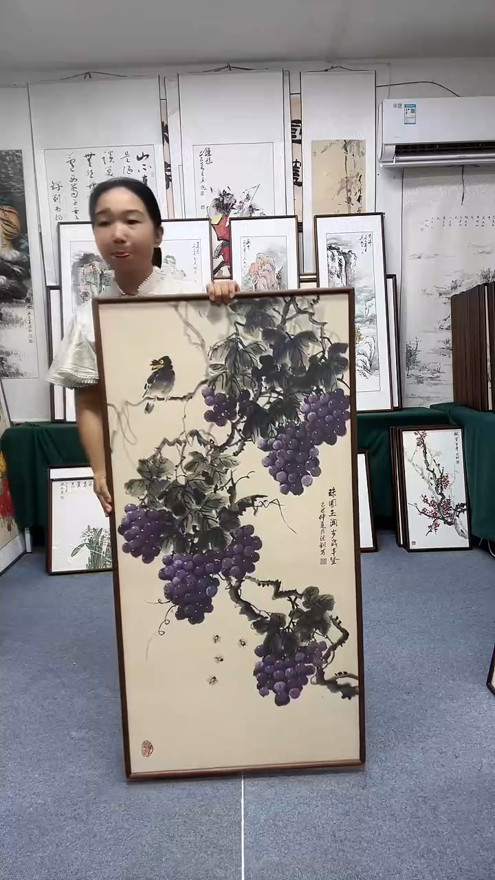 国画62*122实木画框京东包邮手绘