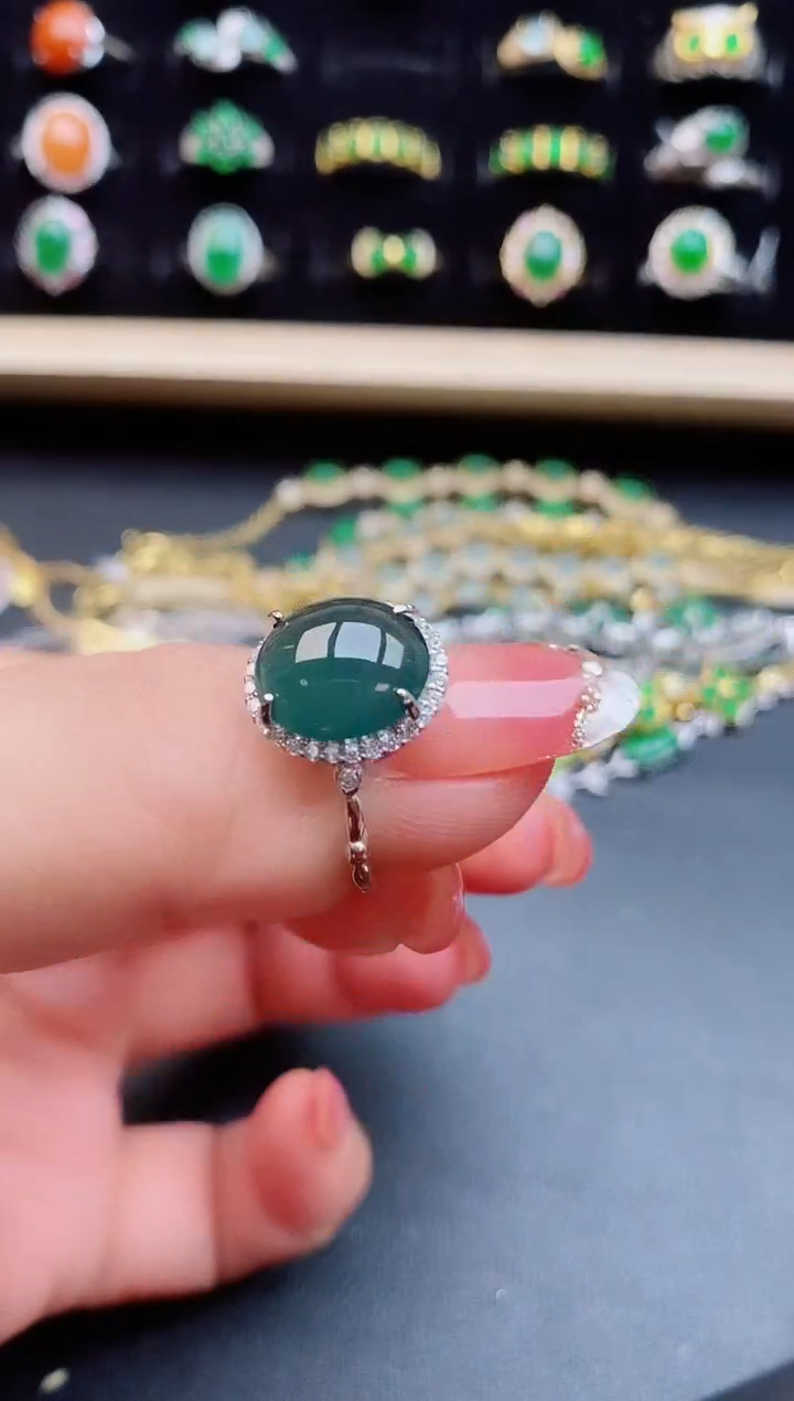 【闪购商品】翡翠戒指银S925镶嵌508050581