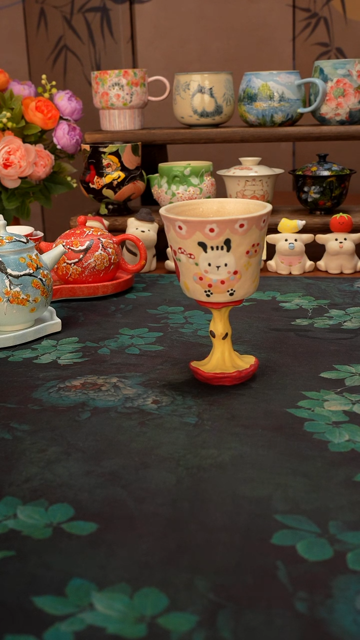 小苹果系列  卡通高脚杯