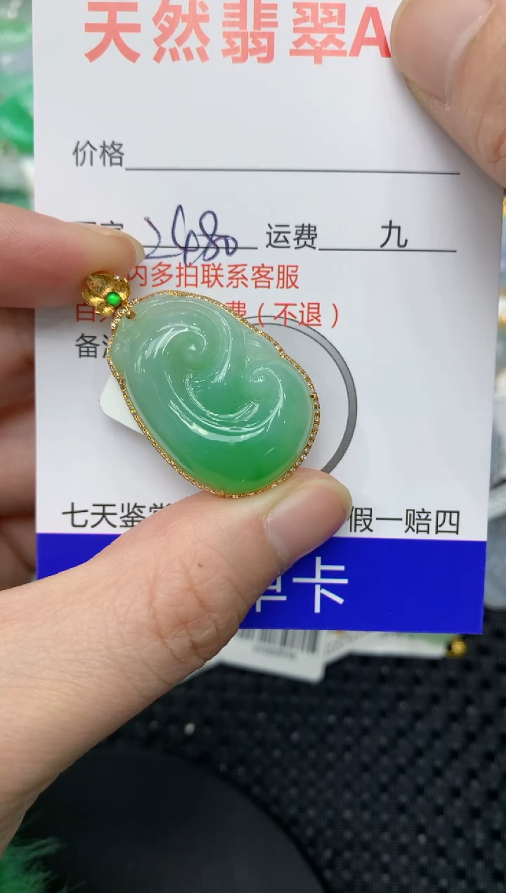 【闪购商品】翡翠颈饰18K金镶嵌111111111111