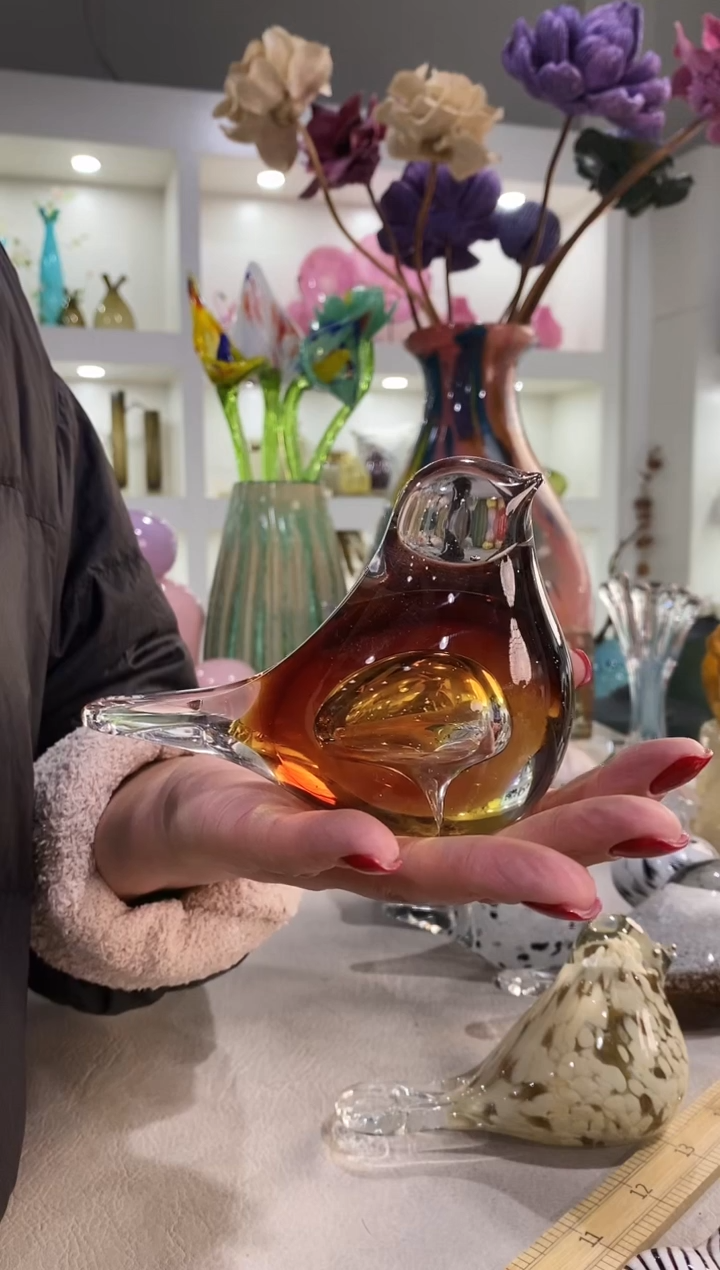 慕忆家手作琉璃花瓶微瑕