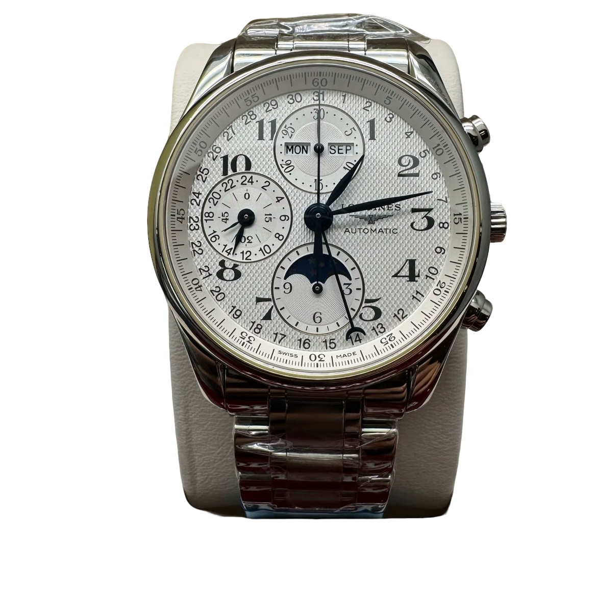 99新 Longines/浪琴 名匠八针月相/40表径/L2.673.4.78.6/机械