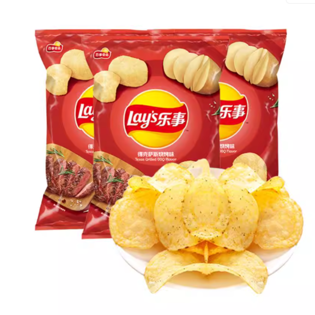乐事得克萨斯烧烤味薯片70g