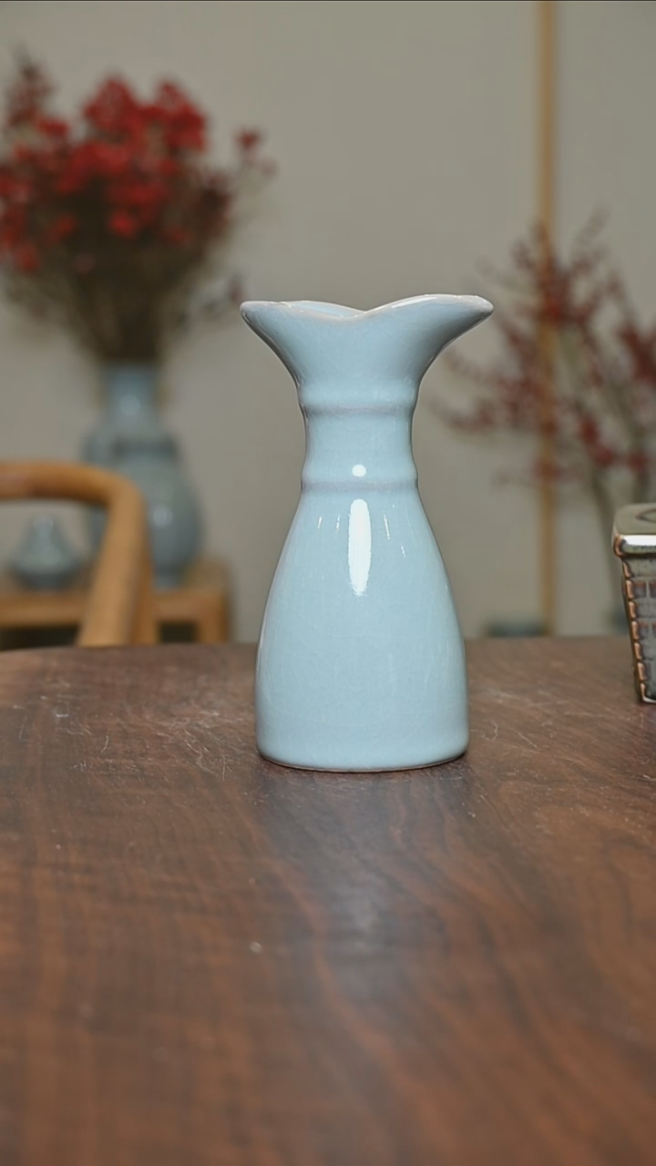 【闪购商品】其他微瑕天青釉朱家汝窑款款分酒器150毫升